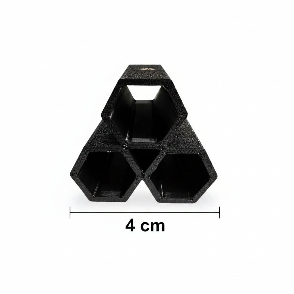 Garnelen Pyramide Hexagon in Groß und klein