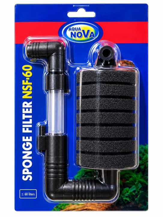 Aqua Nova NSF-60L Schwammfilter – Luftheberfilter für Aquarien bis 60 Liter