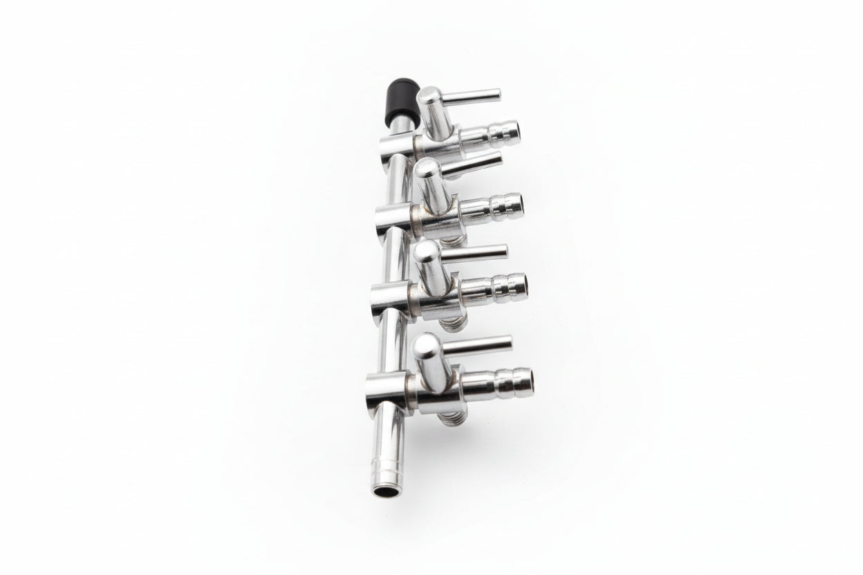 Luftverteiler 4-fach für  4mm Schlauch