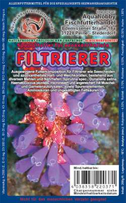 Filtrierer Frostfutter 100 g – Futter für Seescheiden & Korallen