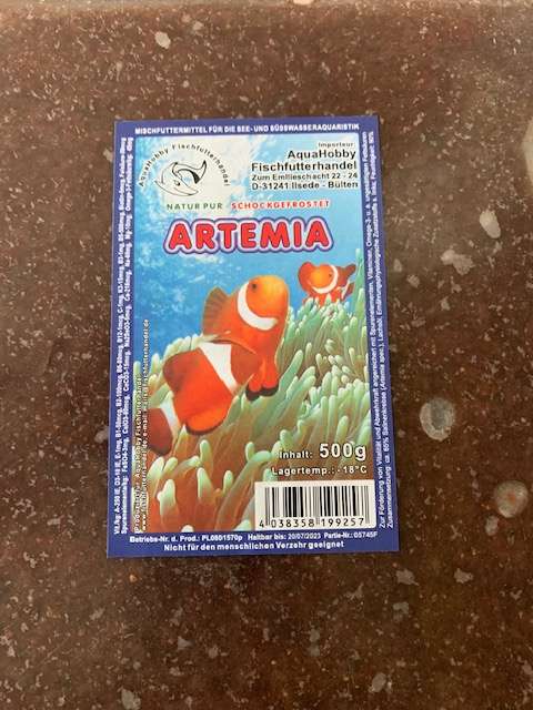 Artemia 100g und 500g Tafel