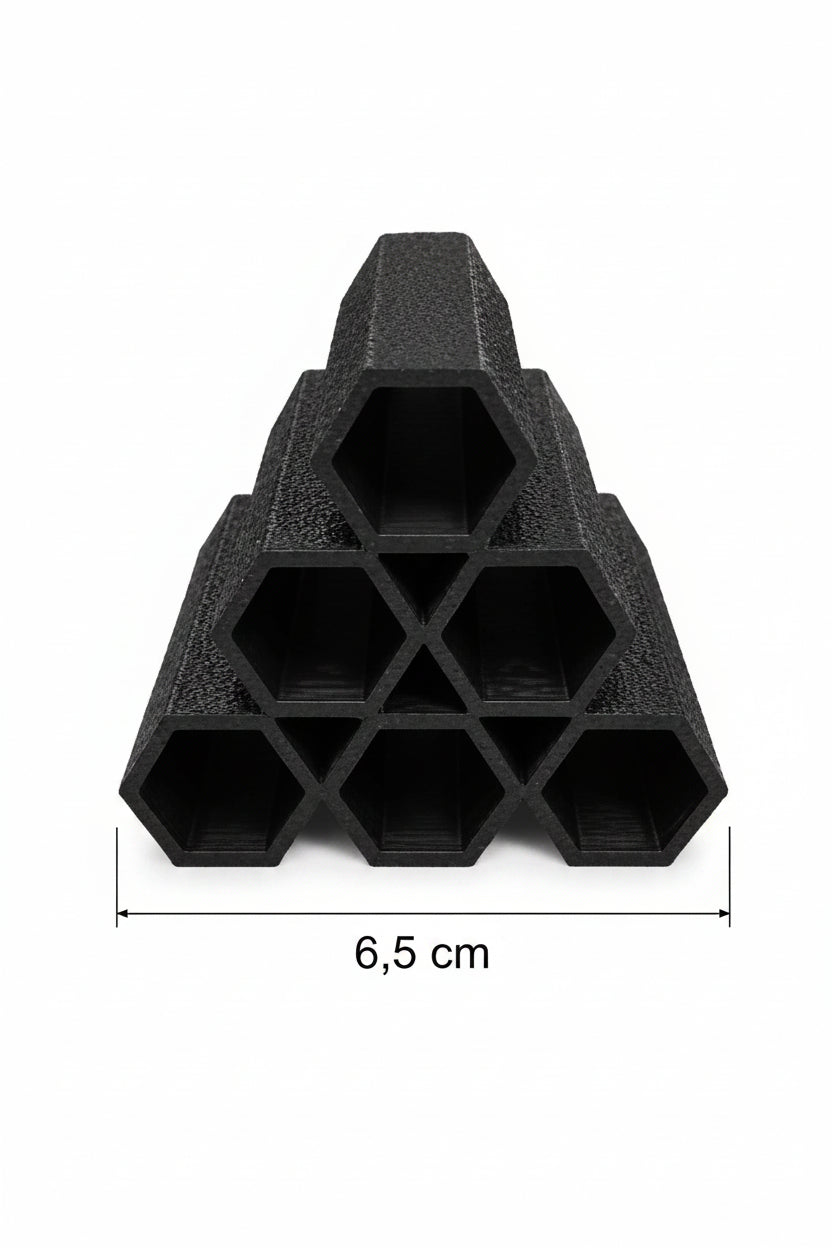 Garnelen Pyramide Hexagon in Groß und klein