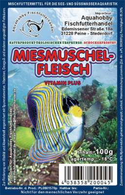 Miesmuschelfleisch Vitamin Plus 100 g | Frostfutter
