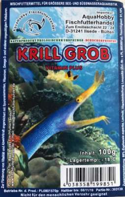 Krill grob Frostfutter 100g Tafel